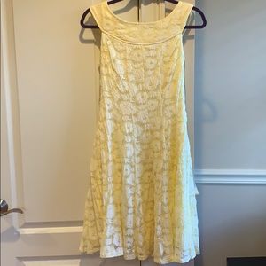 Soft yellow lace dress